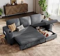 Amazon.com: LINSY HOME Sectional Sleeper Sofa with Pull Out ...