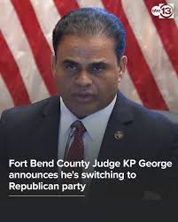 I chose a side and it turned out to be the wrong place, and now I'm fixing  it," the former Democrat said.  https://abc13.com/post/fort-bend-county-judge-kp-george-announces-hes-switching-democratic-republican-party/16783265/?ex_cid  ...