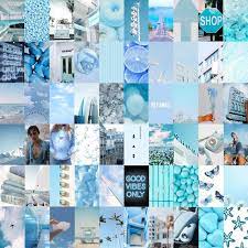 Light Blue Photo Collage Kit Etsy In 2021 Wall Collage Vintage Room Decor Light Blue Aesthetic