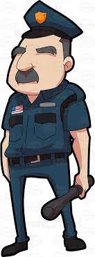 A Security Guard On Duty Security Guard Guard Cartoon