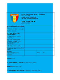 Teknologi perkhidmatan dan penyelenggaraan bangunan (building services and maintenance technology). 3 Kertas Kerja Warna Biru