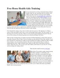 We did not find results for: Free Home Health Aide Training