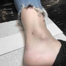 This rosary circumscribes the ankle with. Tiny Cross Tattoo By Conz Thomas Tattoogrid Net