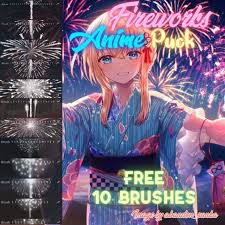 Free Fireworks Anime Puck Procreate Brushes Free Procreate Ipad Art Procreate Brushes