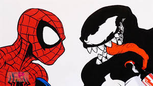 Spiderman Vs Venom Drawing Easy Spiderman vs venom miles morales spiderman vs venom fan art very cool. spiderman 3 blogger