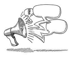 Megafone Mensagem Discurso Bolhas De Desenho Ilustracao Megafone foi desenhado por jerak durzan. megafone mensagem discurso bolhas de