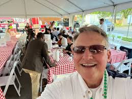 Proud to join Chairman Jay Dean and members of the Cajun Crawcus for the  crawfish boil to support several charities. The crawfish and music were  excellent and I was sure to wear