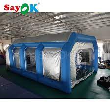 Nordstrand portable spray paint booth. Blue Silver Inflatable Spray Booth Inflatable Paint Tent Portable Car Paint Booth With Filter System For Car Painting Party Backdrops Aliexpress