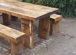 Russell Ward S Railway Sleeper Tables Outdoor Wood Table Railway Sleepers Ranch Furniture