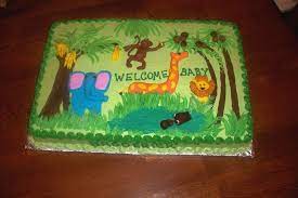 The traditional smash cake does not have to be high in sugar. Images Of Jungle Baby Boy Shower Cake Without Fondant Jungle Baby Shower Cake Baby Shower Cakes For Boys Jungle Baby Shower