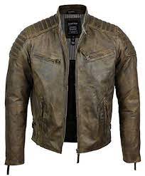 99 99 Real Soft Leather Slim Fit Antique Washed Brown Urban Retro Biker Jacket Aviatrix Http Www Amazon Co U Jackets Men Fashion Leather Jacket Mens Outfits