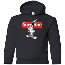 We make sure every tee in our collection reps your fave fandoms, obsessions, and niche fixations. Bug Bunny Rabbit Supreme Youth Pullover Hoodie Boobeeshop