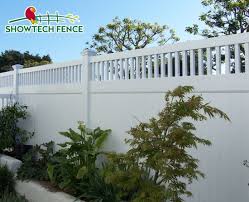 Slightly wider mortised holes in the bottom rail allows for the fence to be erected on a slope whilst keeping the pickets vertical. China Cheap Pvc Top Closed Picket Privacy Fence Garden Fence Panels China Pvc Fence Pool Fence
