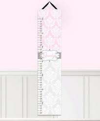 Toad And Lily Pink Damask Personalized Growth Chart