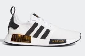 Adidas Nmd R1 Black And Gold Metallic Gold Shimmers On This Adidas Nmd R1 Adidas Shoes Nmd Adidas Nmd R1 Nmd Shoes
