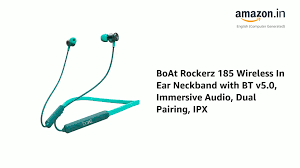 Refurbished) boAt Rockerz 185 Wireless In Ear Neckband with BT v5.0,  Immersive Audio, Dual Pairing, IPX : Amazon.in: Electronics