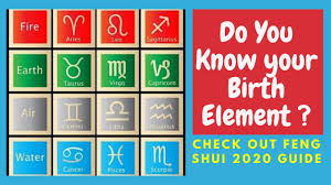 Find Your Feng Shui Birth Element Birthelement Chinese Zodiac Signs Birth Color Chart Youtube