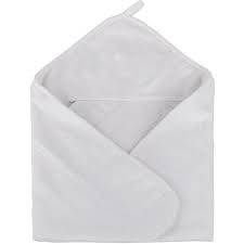 Plain White Hooded Baby Towel