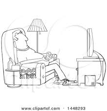 Bedroom graphic black white home interior sketch illustration vector from bedroom cartoon black and white, source:depositphotos.com. Clipart Of A Cartoon Black And White Lineart Man Paying Video Games In His Living Room Royalty Free Vector Illustration By Djart 1448293