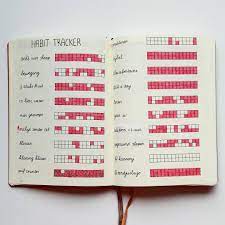 My Completely Filled In Habit Tracker From February Such Differences Bulletjournal Bujo Bullet Journal Notebook Bullet Journal Inspiration Dot Grid Journal