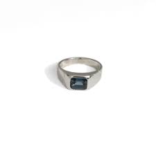 London Topaz Signet Ring, Sterling Silver 925, Natural Topaz Stone - Etsy Israel