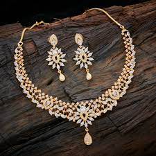 20 Latest Necklace Inspirations From Kushals Fashion Jewellery White Stone Jewelry Diamond Wedding Jewelry Bridal Fashion Jewelry