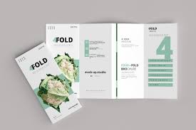 Four Fold 4 Fold Brochure Mockups Brochure Design Template Brochure Design Brochure