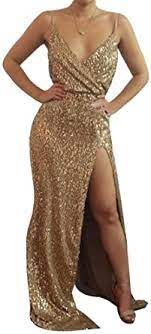 Vous pouvez opter pour une robe portefeuille fleurie, une sublime robe portefeuille de mariage ou une simple robe portefeuille noire. Gladiolus Femmes Robe De Soiree V Col Sans Manches Robe Portefeuille Robe Maxi Longue Paillettes Amazon Fr Vetements Et Accessoires