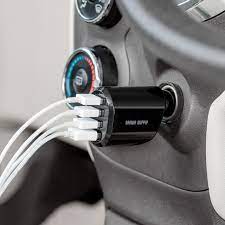 車で4台同時に急速充電 品番 200 car062 カーチャージャー iphone スマートフォン タブレット充電 usb4ポート 急速充電 シガー ソケット 5v 2 4a 最大出力48w 12v 24v対応 ブラック タブレット