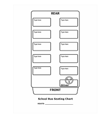 School Bus Seating Chart School Bus Seating Chart Template