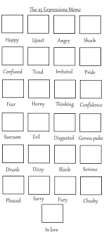 25 Expression Meme By Donlvir On Deviantart Drawing Challenge Drawing Meme Drawing Expressions