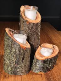 These log candle holders are exactly that! This Beautiful Set Of Rustic Log Candle Holders Make A Perfect Centerpiece Logs Woodworking Kerzenhalter Holzstamm Teelicht Kerzenhalter Holz