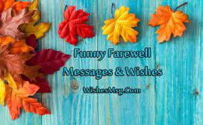 Make sure that the person who is saying goodbye to you realized that he/she is a big loss to your life whether on the personal level or professional level. Funny Farewell Messages Humorous Goodbye Quotes Sweet Love Messages