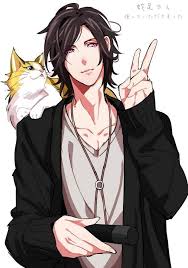 Anime Boy Black And Yellow Hair Anime Boy Hair Black Eyes Purple Yellow Cat Manga Anime Anime Personagens Masculinos