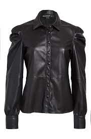Blanknyc Faux Leather Puff Sleeve Shirt Nordstrom Shirt Sleeves Blank Nyc Puff Sleeve