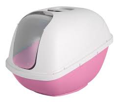 Buy Petmate Basic Hooded Cat Litter Pan Pearl White Pink Jumbo At Chewy Com Free Shipping And The Best Customer Service Cat Litter Pan Pet Mat Cat Litter