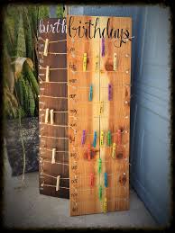 Birthday Calendar Board Wall Hanging With Colored Clothespins Hand Painted No Vinyl Birthday Calendar Board Calendar Board Birthday Calendar