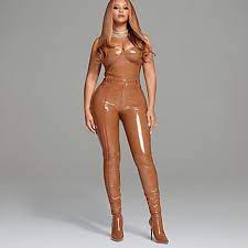 Ivy Park Pants Jumpsuits Ivy Park Brown Latex Pants M Poshmark