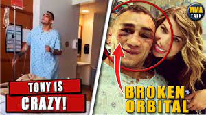 Tony's wife cristina wrote that the ufc fighter did not cristina wrote that tony went to the hospital in michigan and he was prescribed risperidone, a. Tony Ferguson Dancing In The Hospital After Ufc 249 Loss Suffers Broken Orbital Khabib Joe Rogan Youtube