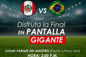 Perú y brasil se enfrentan hoy (6:00 p.m. Peru Vs Brasil En Pantalla Gigante En El Rimac Hinchas Podran Ver El Partido Noticias Agencia Peruana De Noticias Andina