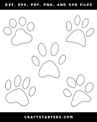 Paw print template shapes | blank printable shapes. Cat Paw Print Outline Patterns Dfx Eps Pdf Png And Svg Cut Files