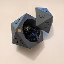 Imprimee En 3d D20 Des Boite Avec Couvercle Magnetique 3d Printed Jewelry 3d Printed Metal 3d Printer