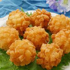 空前絶後のサクサク感 ぷりっと海老団子のあじさい揚げ macaroni レシピ 料理 レシピ レシピ エビレシピ