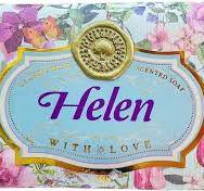 Helen - Barra de jabón de regalo con aroma a rosa, diseño de flores  personalizadas, 3.99 oz