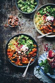 19 Easy Lunches With No Meat Or Dairy Grain Bowl Recipe Moroccan Stew Vegetarian Recipes