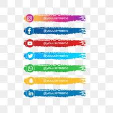 Instagram Facebook Youtube Twitter Whatsapp Brush Social Pack Google Global Information Connect Png And Vector With Transparent Background For Free Download Adobe Illustrator Instagram Desain Banner
