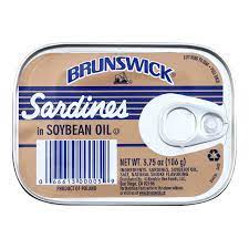 Nutrition information for canned sardines. Brunswick Sardines In Soya Oil 3 75 Oz 106 G Buyeasy Com Buy Now Save Easy