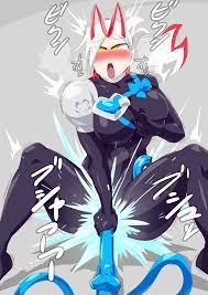 big breasts black suit kamen rider kamen rider geats (series)  masturbation otokam1117 rule 63 white hair yellow eyes 