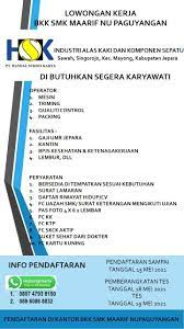 Gaji pt hsk jepara / of things i know and not gaji pt hsk jepara pt cwi masaran tata tertip lowongan kerja terbaru penyelenggara resmi tes. Bkk Smk Ma Arif Nu Paguyangan Home Facebook