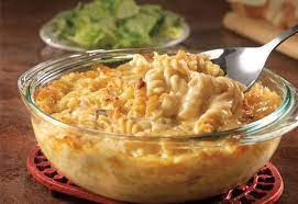 Mac and cheese meatloaf casserole is a hearty dinner recipe with a ground beef meatloaf base with macaroni and cheese baked on top. This Mouthwatering Version Of Baked Macaroni And Cheese Is Ready Injust 40minutes And Features Our Secret Ing Recipes Campbells Recipes Campbells Soup Recipes